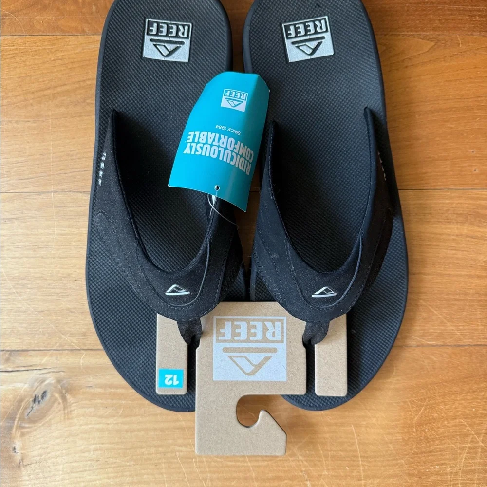 NWT Men’s Reef Fanning Bottle Opener Sandals 12 - Picture 1 of 4